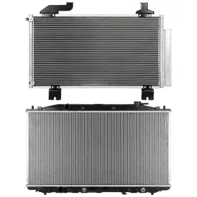 13123376 1autopowerstore Ac Condenser Cooling Kit And Aluminum Radiator Fit For Acura Tsx 2010-2014