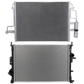 1autopowerstore 13123394 Ac Condenser Cooling Kit And Aluminum Radiator For Ford Escape 2013-2016