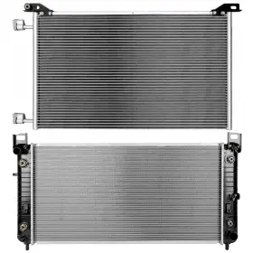 13129430 1autopowerstore Condenser Cooling Kit And Radiator For Cadillescalade Chevrolet Tahoe 2002-2014