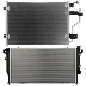 1autopowerstore 13129438 Ac Condenser Cooling Kit And Aluminum Radiator For 1994-1997 Dodge Ram 2500 3500