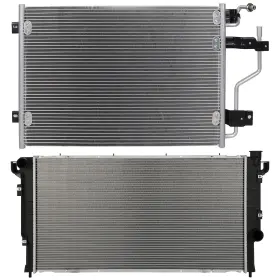 13129438 1autopowerstore Ac Condenser Cooling Kit And Aluminum Radiator For 1994-1997 Dodge Ram 2500 3500