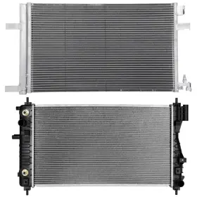 13132584 1autopowerstore Condenser Cooling Kit Aluminum Radiator For 13-15 Chevrolet Malibu 14-19 Impala