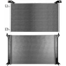 13144803 1autopowerstore Ac Condenser Cooling Kit Aluminum Radiator For 2011-2014 Gmc Sierra 2500 Hd