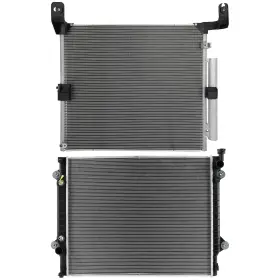 13584249 1autopowerstore Aluminum Radiator And Ac Condenser Cooling Kit For Toyota Tacoma 2016-2018 2019