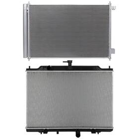 1autopowerstore 13584258 Aluminum Radiator And Ac Condenser Cooling Kit For Nissan Nv200 2013-2016 2017