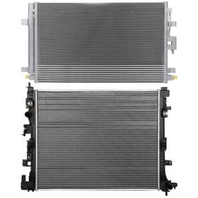 1autopowerstore 13584263 Aluminum Radiator And Ac Condenser Cooling Kit For Chevrolet Equinox 2018-2019
