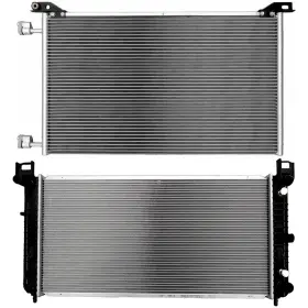 13584302 1autopowerstore Aluminum Radiator And Ac Condenser Cooling Kit For Chevrolet Tahoe 5.3l V8 04-12