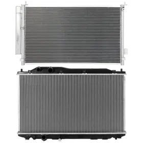 13660458 1autopowerstore Aluminum Radiator And Ac Condenser Cooling Kit For Honda Civic 1.8l L4 2006 2011 13660458 1autopowerstore Aluminum Radiator And Ac Condenser Cooling Kit For Honda Civic 1.8l L4 2006 2011