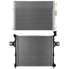 13705632 1autopowerstore Aluminum Radiator And Ac Condenser Cooling Kit For Jeep Commander 3.7l 2006-2010 13705632 1autopowerstore Aluminum Radiator And Ac Condenser Cooling Kit For Jeep Commander 3.7l 2006-2010