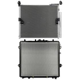 1autopowerstore 13705650 Aluminum Radiator And Ac Condenser Cooling Kit For Toyota 4runner 2010-2019 2020