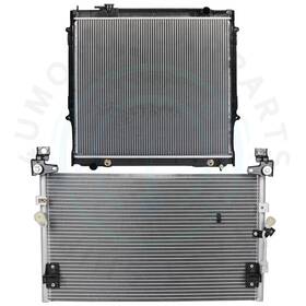4umotorcarparts 12716243 Radiator And Ac Condenser Cooling Kit For 1998-2004 Toyota Tacoma 3.4l V6 4wd