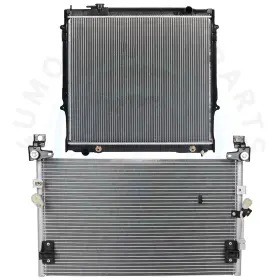 12716243 4umotorcarparts Radiator And Ac Condenser Cooling Kit For 1998-2004 Toyota Tacoma 3.4l V6 4wd