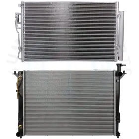12725028 4umotorcarparts Radiator And Ac Condenser Cooling Kit For 10-12 Hyundai Santa Fe 11-15 Kia Sorento