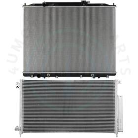 4umotorcarparts 12725039 Radiator And Ac Condenser Cooling Kit For 2006-07 Honda Accord Ex Lx 2.4l L4