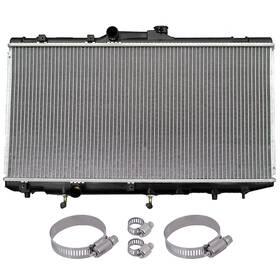 4umotorcarparts 13687370 Radiator Without Il Hose Clamps Kit For Toyota Corolla Geo Prizm 1993 94-1997 Cu1409