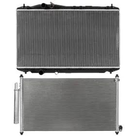 13751396 4umotorcarparts Aluminum Radiator And Ac Condenser Cooling Kit For Acura Ilx 2.4l 2016 2017 2018