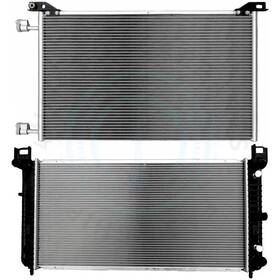 4umotorcarparts 13751416 Aluminum Radiator And Ac Condenser Cooling Kit For Chevrolet Tahoe 5.3l 2004-2012