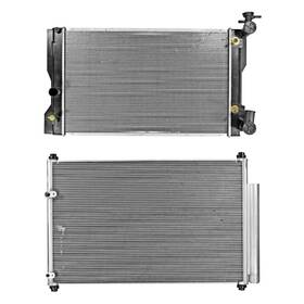 Agility Bndl-450402 For Toyota Corolla 2009-2011 Radiator And Condenser Kit