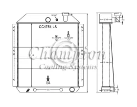 Aar-cc4754-ls All Aluminum Radiators Aar Champion 3 Row Radiator For 1947 - 1954 Gmc Truck Ls Conversion