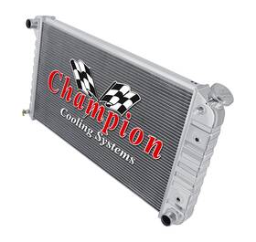 All Aluminum Radiators Aar-st161-cc Aar 3 Row Stamped Tank Radiator 17x28 Inch 16 Fan Flap Shroud - 1973 Chevy Nova V8