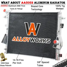 13230 Alloyworks 3 Row Radiator For 2011-2016 Ford F-250 F-350 F-450 F550 Super Duty 6.7l