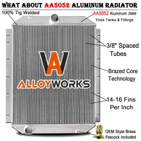 1649774c2 Alloyworks 1347255 3 Row Radiator For International 1600 1700 4600 4900 Series Truck