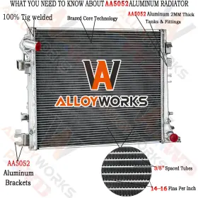 Dpi13754 Alloyworks 13754 Aluminum 3 Row Radiator For Jeep Wrangler Jl Gladiator 3.0l 3.6l 2018-2023 2022