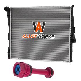 Alloyworks 17113414986 Water Cooler Engine Radiator For 04-11 Bmw X3 E83 2.0d/i /2.5i /3.0d/i /xdrive
