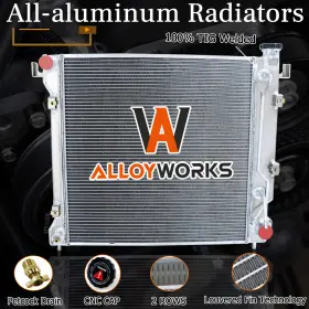 1905 Alloyworks 2 Rows Aluminum Radiator For 1997-2000 Dodge Dakota Durango 3.9l 5.2l 5.9l V6 V8