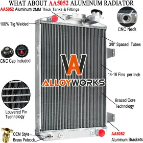1930ch Alloyworks 3row Aluminum Radiator For 1930 30 Chevrolet Car Chevy V8 Conversion