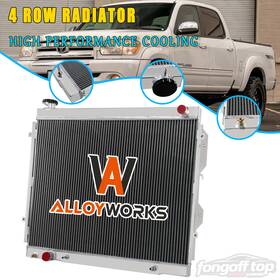 Alloyworks 2361 4 Row Aluminum Radiator For 2000-2006 Toyota Tundra Sr5 3.4l/4.0l V6
