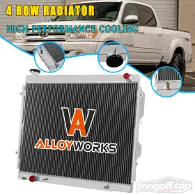 2361 Alloyworks 4 Row Aluminum Radiator For 2000-2006 Toyota Tundra Sr5 3.4l/4.0l V6 2361 Alloyworks 4 Row Aluminum Radiator For 2000-2006 Toyota Tundra Sr5 3.4l/4.0l V6