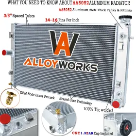 2987 Alloyworks 3 Rows Aluminum Radiator For 2005-2006 Pontiac Gto 6.0l V8 At Gas 05 06