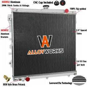 2993 Alloyworks 3 Row Aluminum Radiator For 2007-2014 2012 Toyota Tundra 4.0l V6 Engine Cc1993