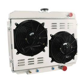 Alloyworks 338-3hf 3-row Aluminum Radiator Shroud Fan For 67 70 Ford Mustang Mercury Cougar V8 #338