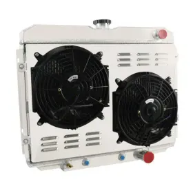 338-3hf Alloyworks 3-row Aluminum Radiator Shroud Fan For 67 70 Ford Mustang Mercury Cougar V8 #338