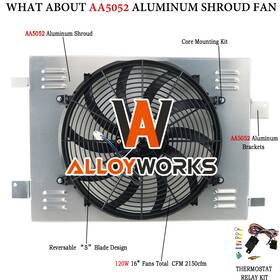 Alloyworks 621102 Electric 16 Inch Shroud Fan Relay For 2003-2013 Chevy Corvette C6 Ssr V8 6.0l 6.2l