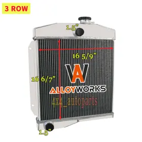 908028 Alloyworks 3 Rows Radiator For 1955 Jeep Willys/1959-1971 Cj3 Cj5 Cj6 F-134 4cyl Mt