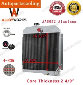 941073 Alloyworks Full Aluminum Radiator For 1965-1971 Jeep Cj5 Cj6 Dj5 Dj6 Buick 225 V6 Manual Us