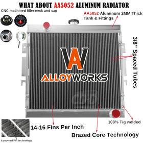 Alloyworks Aacf3142 3 Row Radiator For 1971-1982 77 Chrysler Valiant Cl Cm 4.3 Vj Vk Vh V8 Petrol Mt