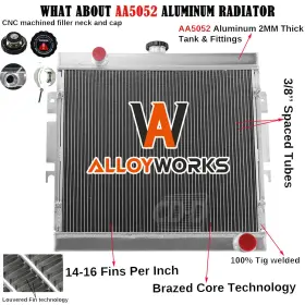 Aacf3142 Alloyworks 3 Row Radiator For 1971-1982 77 Chrysler Valiant Cl Cm 4.3 Vj Vk Vh V8 Petrol Mt