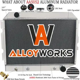Dpi374 Alloyworks Cc374 Cu374 Ae374 4 Row Radiator Fit Dodge Mopar Challenger Charger Plymouth Small Block 68-74