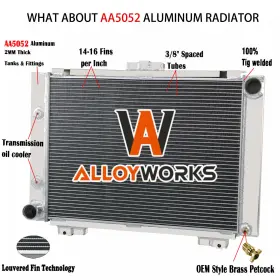 Cc64gl Alloyworks 3-row Aluminum Radiator For Ford Galaxie 500 500xl L6 V8 1964