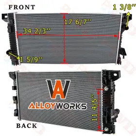 Cu13510 Alloyworks Radiator For 2015-2020 Ford F150 3.5l 5.0l/18-2021 Expedition Lincoln Navigator
