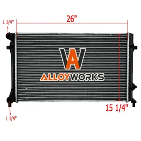Dpi2995 Alloyworks Aluminum Core Radiator Fit 2005-18 Volkswagen Cc Passat Jetta Audi A3 Tt Quattro