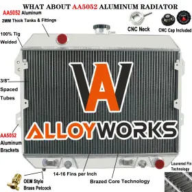 Dpi634 Alloyworks 4 Rows Aluminum Radiator For 75-1978 Nissan Datsun 280z Fairlady Z 6cyl