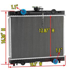 Alloyworks Lva16455 Aluminum Core Radiator For John Deere 1023e/1025r 1026r 2025r Tractor