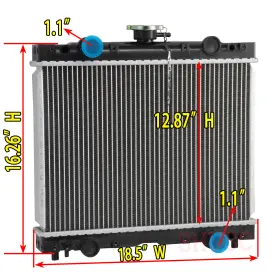 Lva16455 Alloyworks Aluminum Core Radiator For John Deere 1023e/1025r 1026r 2025r Tractor