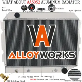 Mc374 Alloyworks 374 4 Row Aluminum Radiator For 1968-1974 Dodge Charger Coronet Challenger 26 Inch W