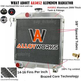Alloyworks Sba310100291 Ford New Holland 1510 1710 Tractor 2core Radiator Fit Sba310100440